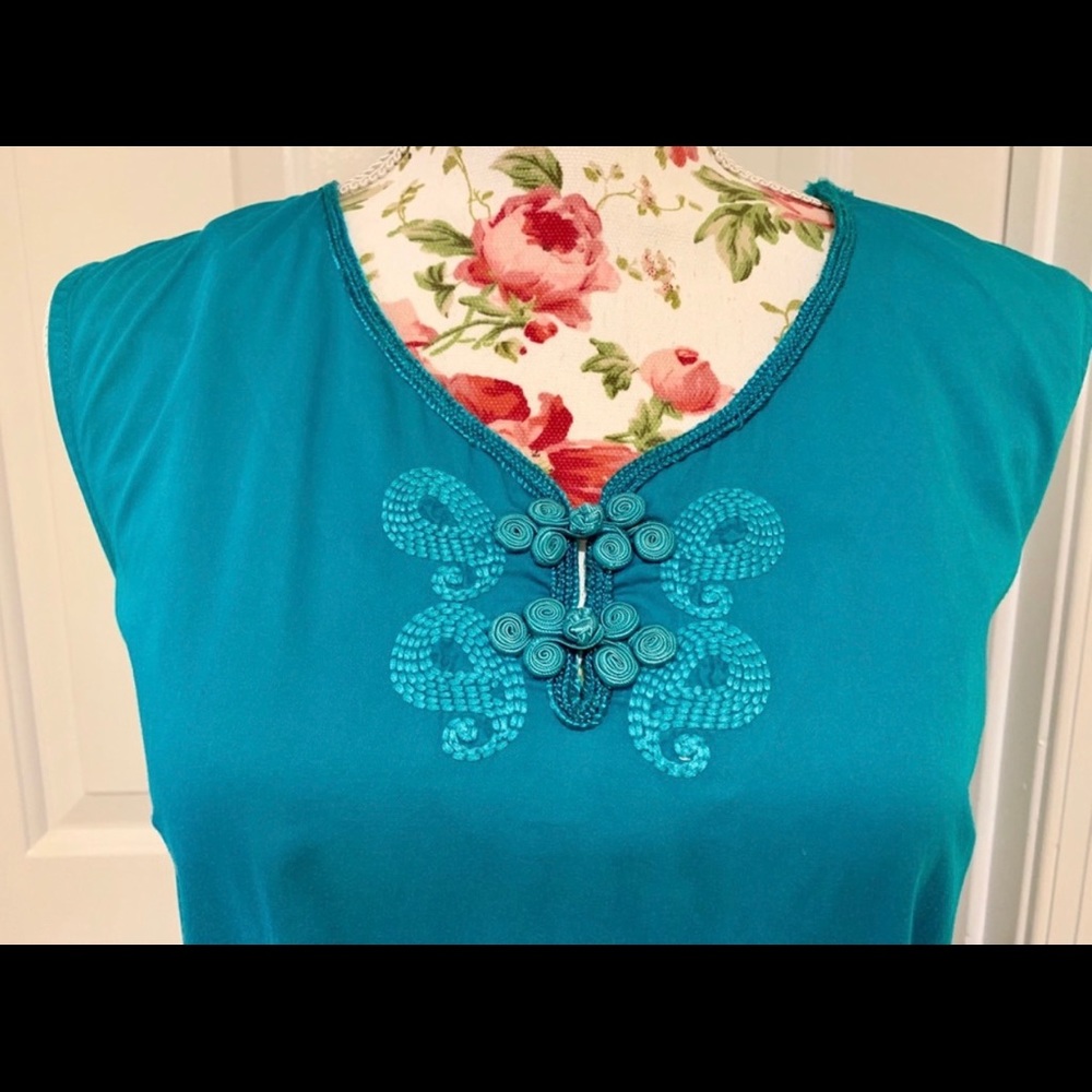 Calypso St Barth For Target Teal Shift Dress - 8 - image 8